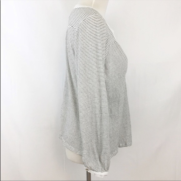 VCUG | Anthropologie Dolan Henley Stripped Top M - Picture 4 of 8